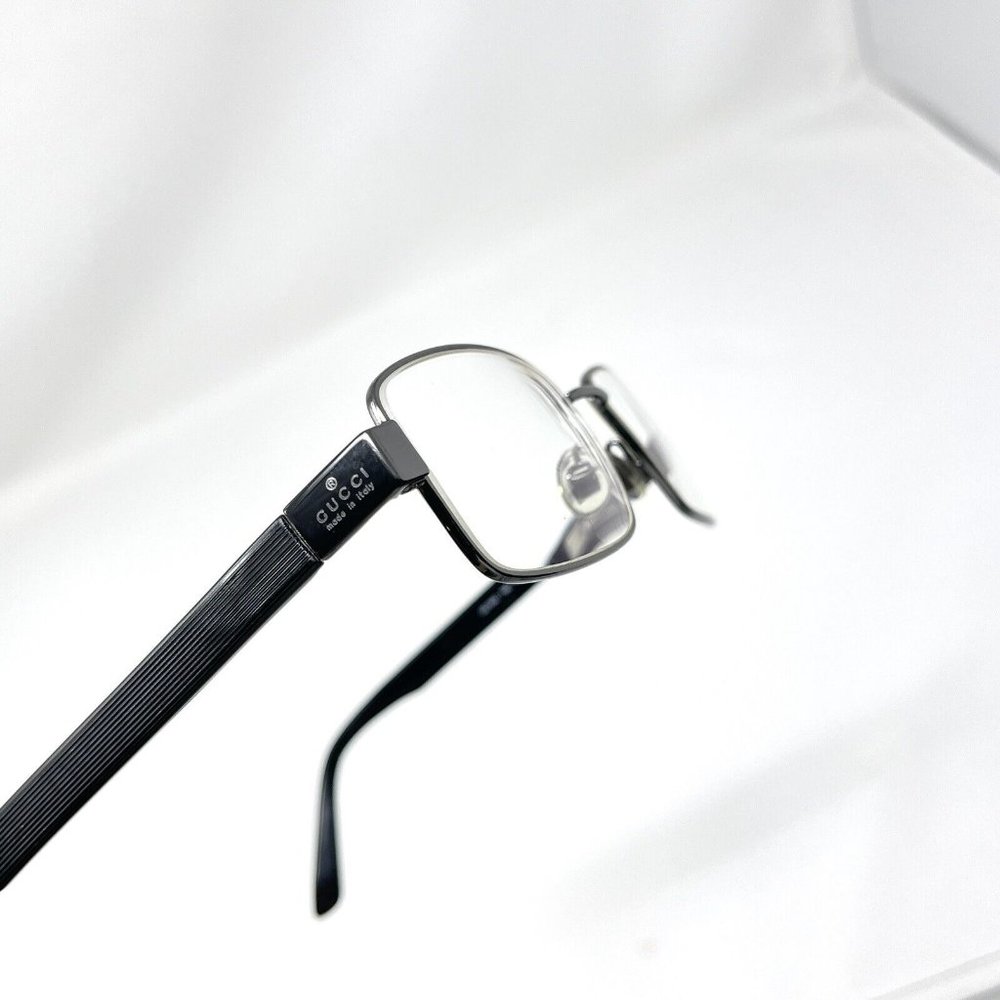 GUCCI GG 1942 TMC Shiny Gunmetal 53 [] 17 135 Men's Eyeglasses Frame - Picture 9 of 15